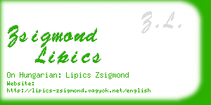 zsigmond lipics business card